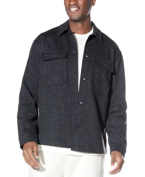 Durbin Relaxed Fit Shirt Jacket (Heather Black)