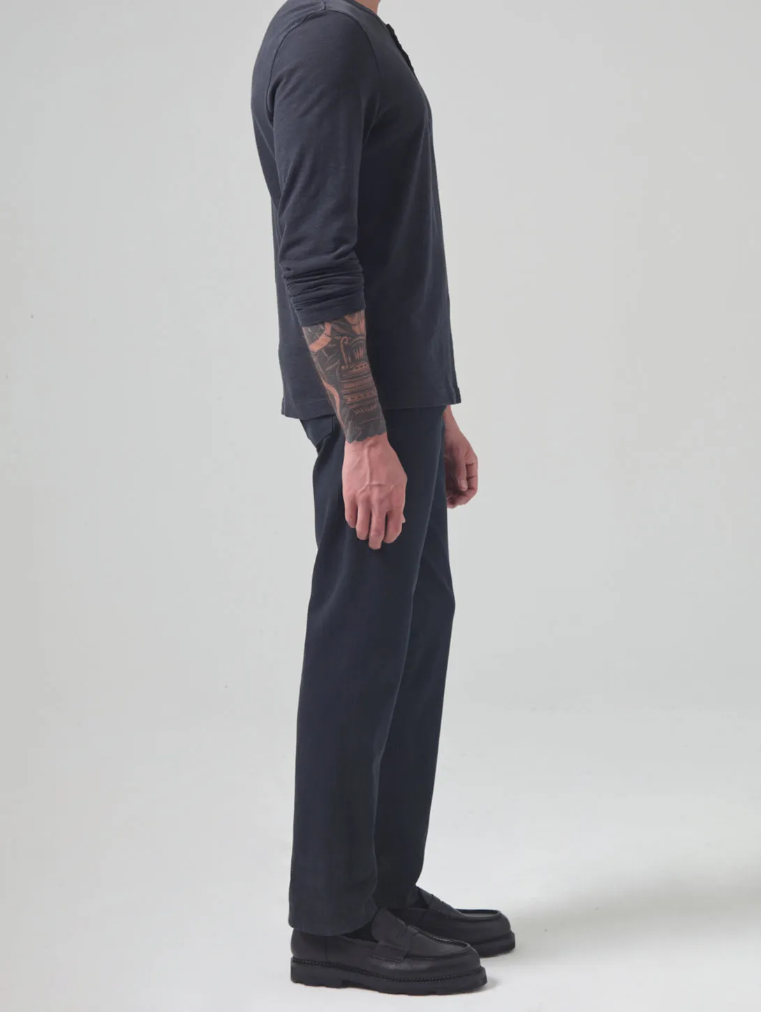 Elijah Relaxed Straight Corduroy Pant - Charred Cedar