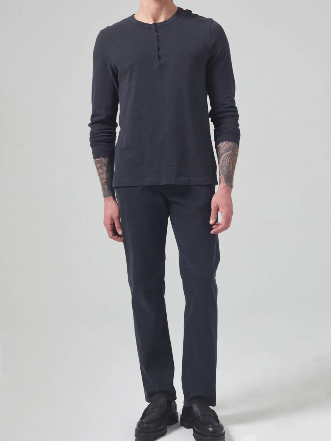 Elijah Relaxed Straight Corduroy Pant - Charred Cedar