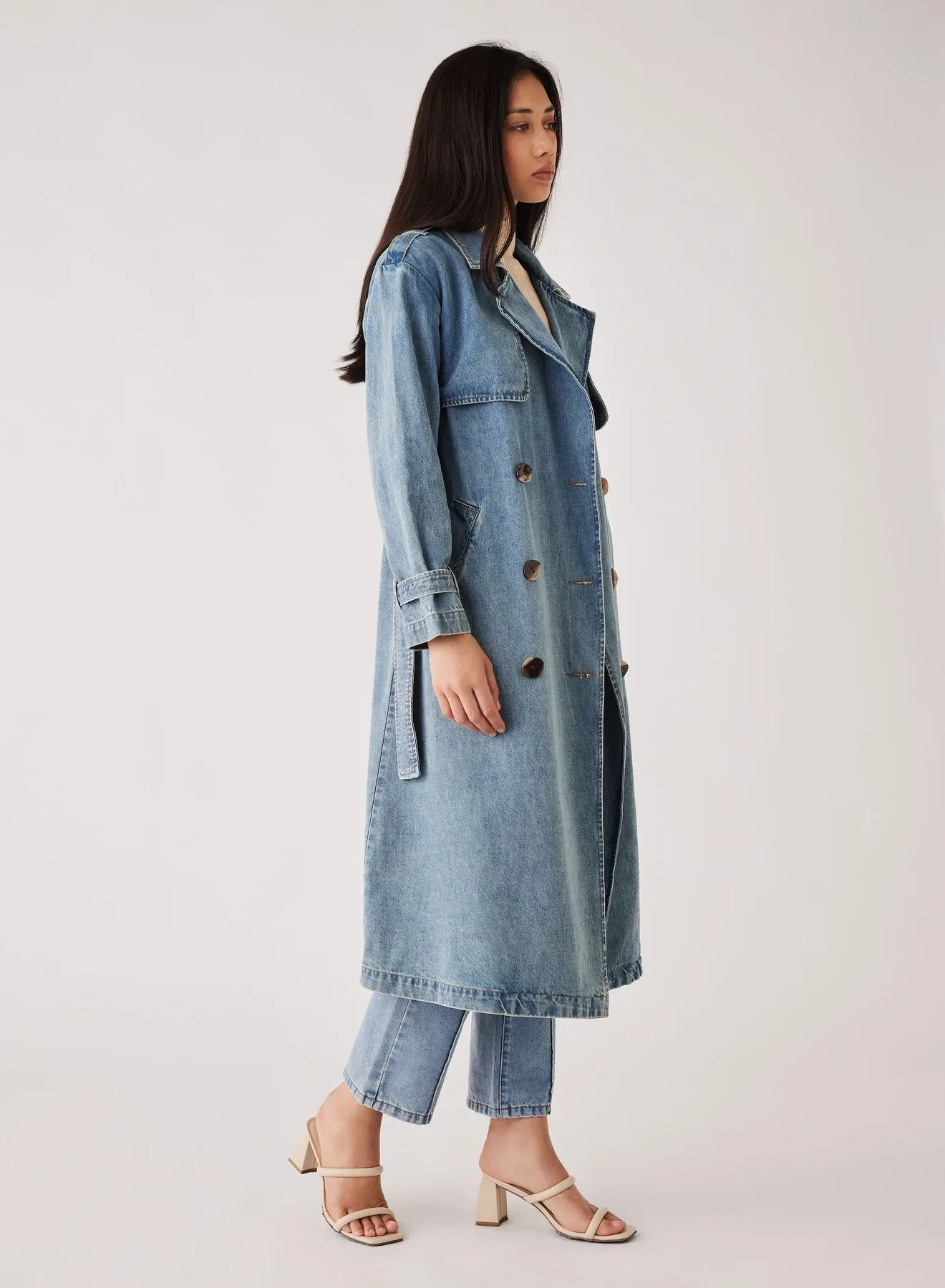 Esmaeé Midwest Trench Coat - Blue