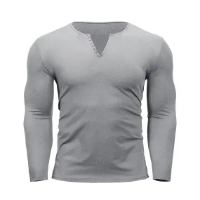 ESSENTIALS LONG SLEEVE HENLEY SHIRT