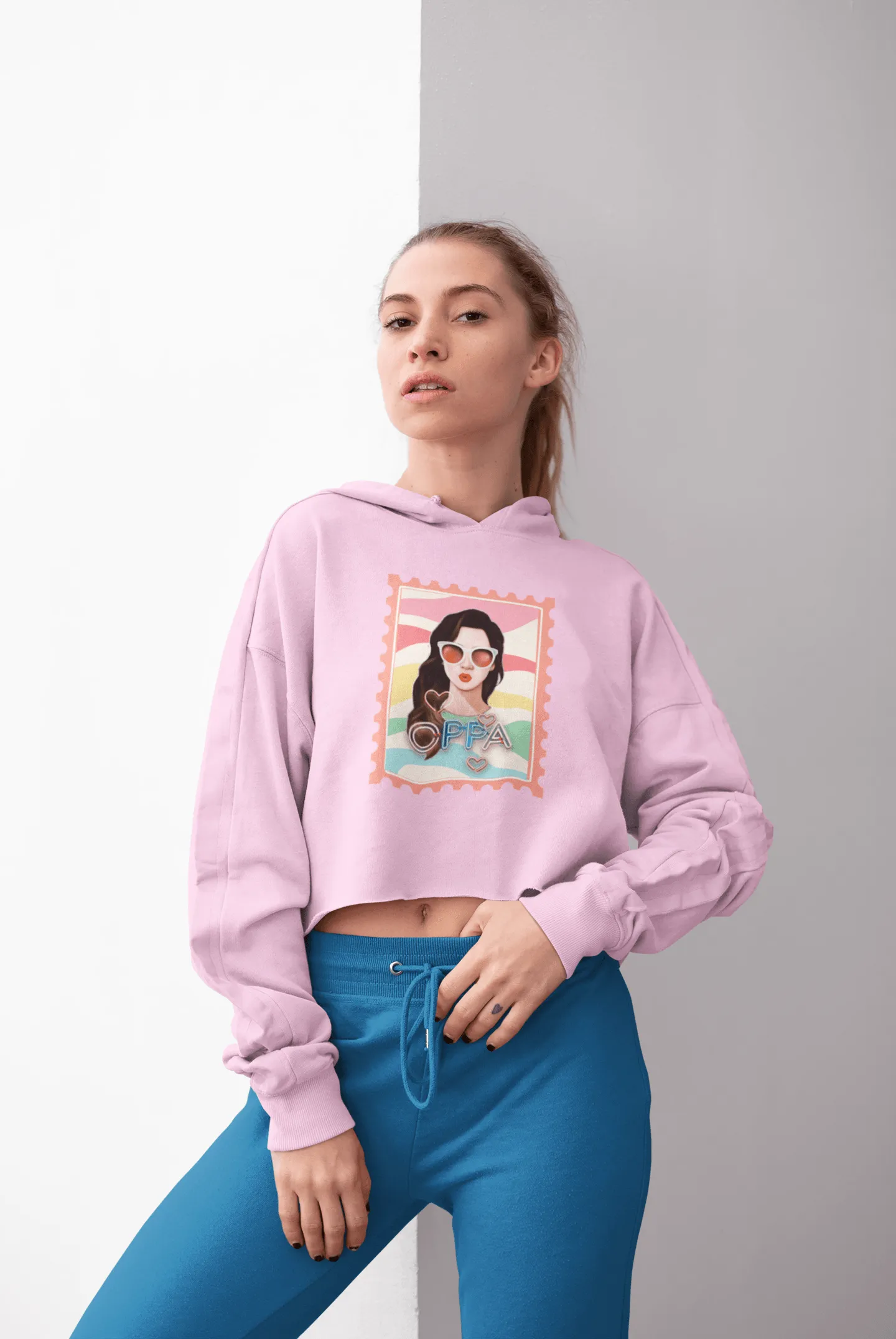 Fashionista Girl Crop Hoodie for Women 25