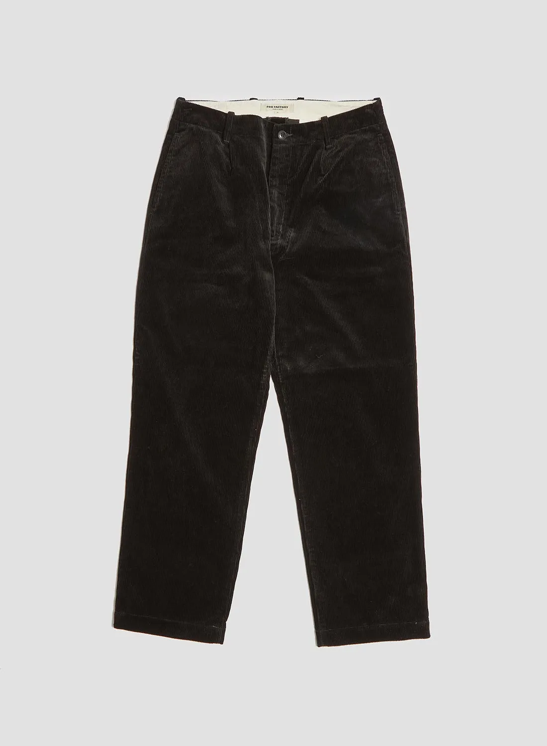 FOB Factory Corduroy Trousers Black