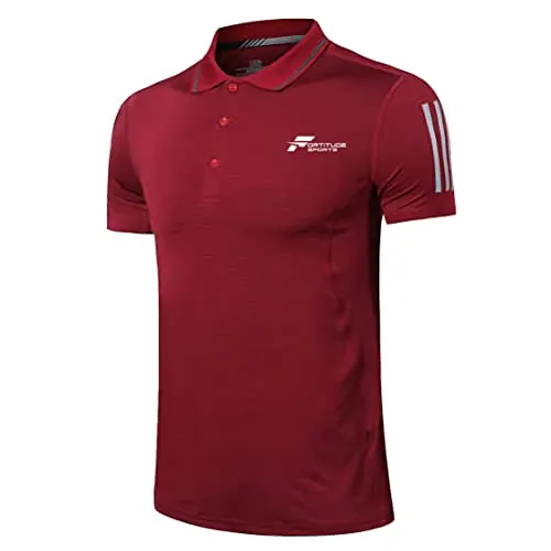 Fortitude Sports Golf Polo Shirt for Men | Short Sleeve Quick Dry Golf Shirt