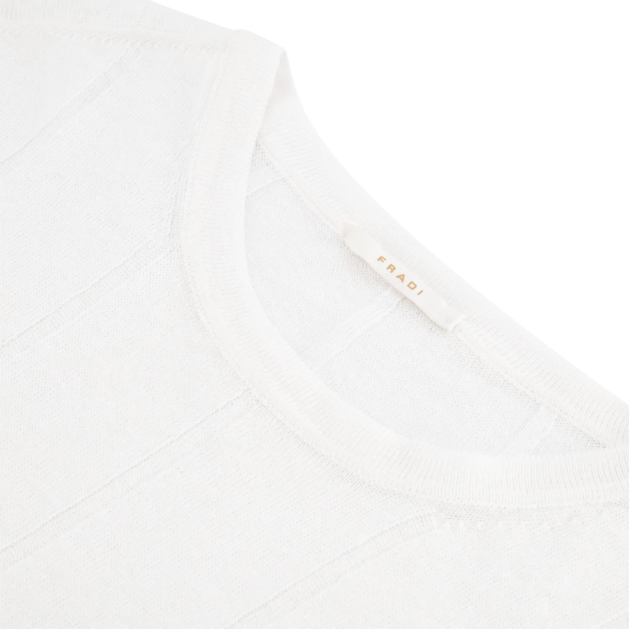 FRADI Short Sleeve Ribbed Tee WHITE