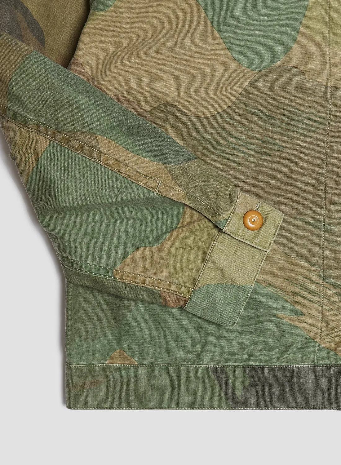 French Work Short Jacket Fade Camo in Green