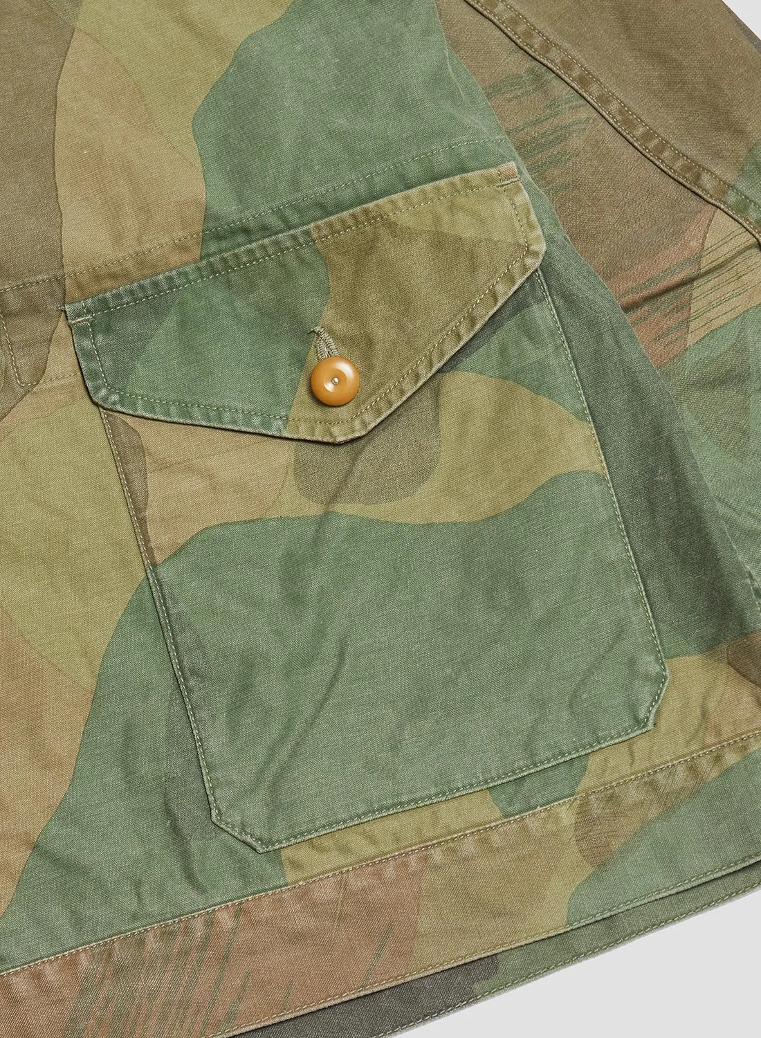 French Work Short Jacket Fade Camo in Green