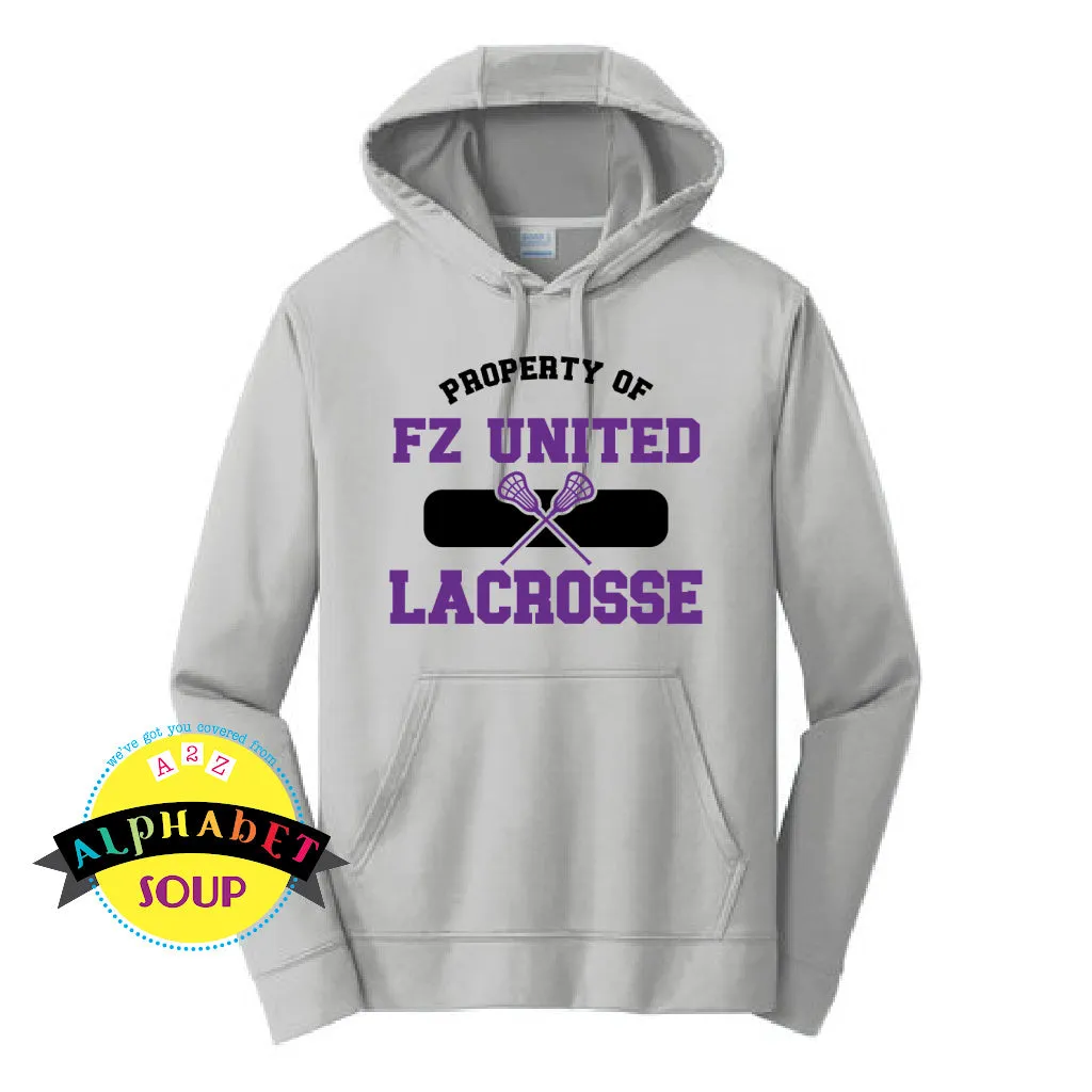 FZ United Boys Lacrosse Sport Tek Youth and Adult Performance Hoodie