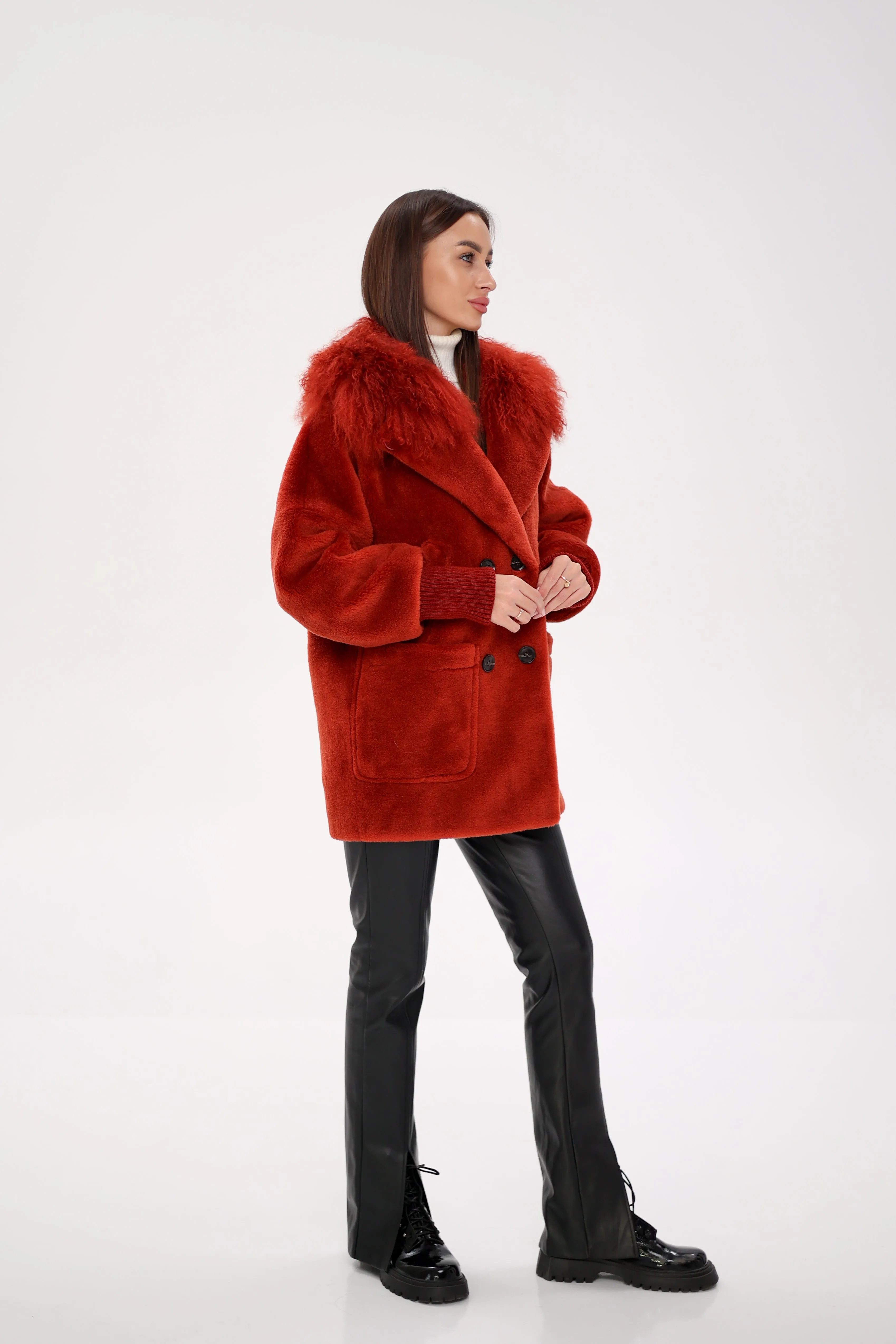 Genuine Lama Fur Peruvian Wool Coat