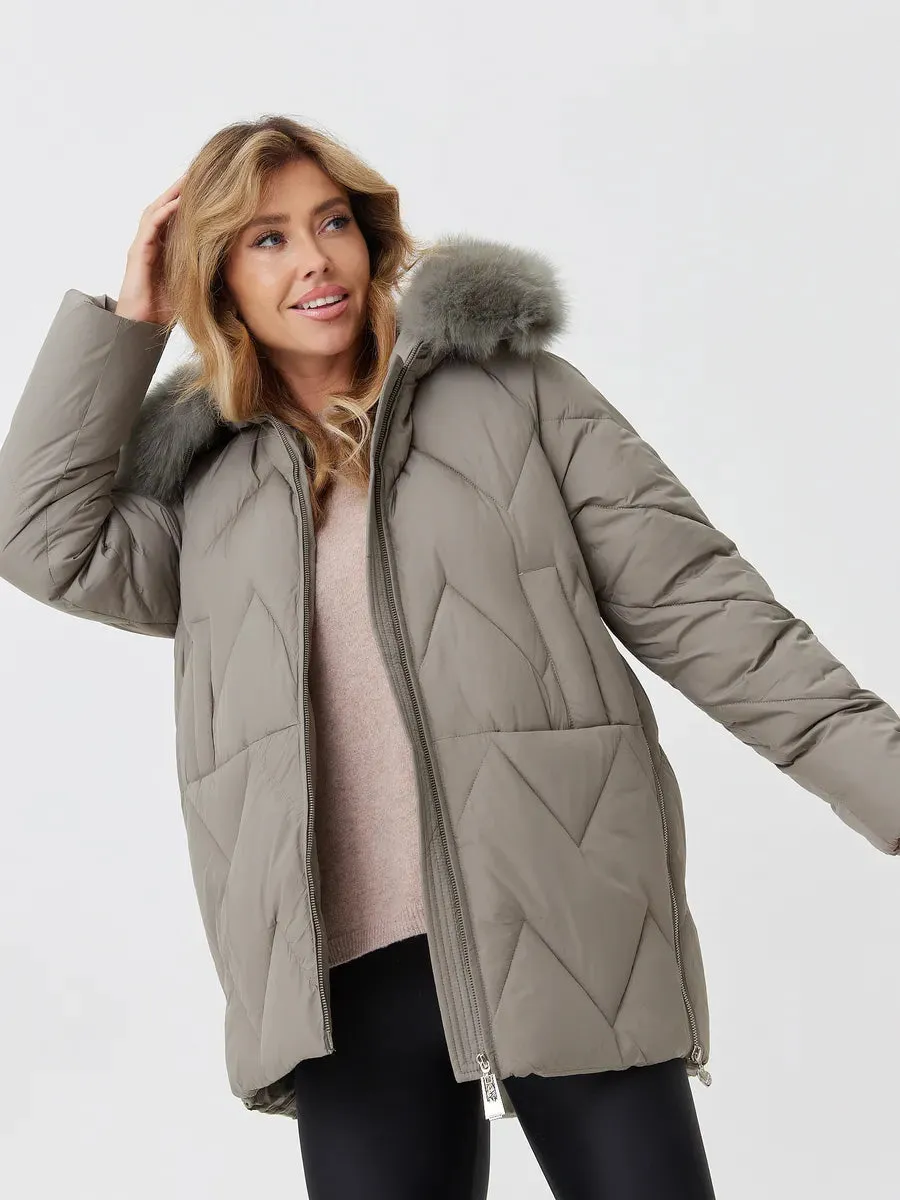 Genuine Polar Fox Thinsulate™ Insulated Coat