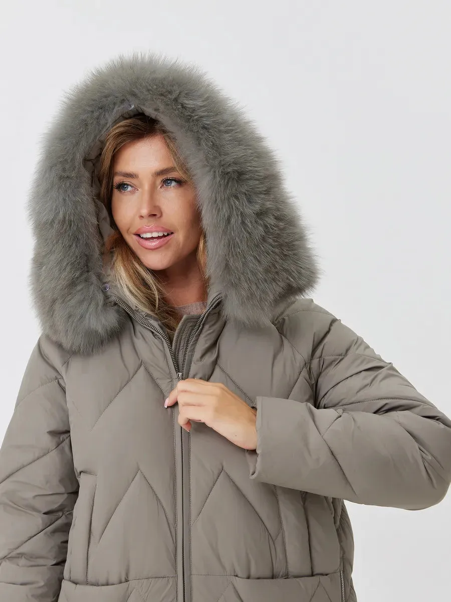 Genuine Polar Fox Thinsulate™ Insulated Coat