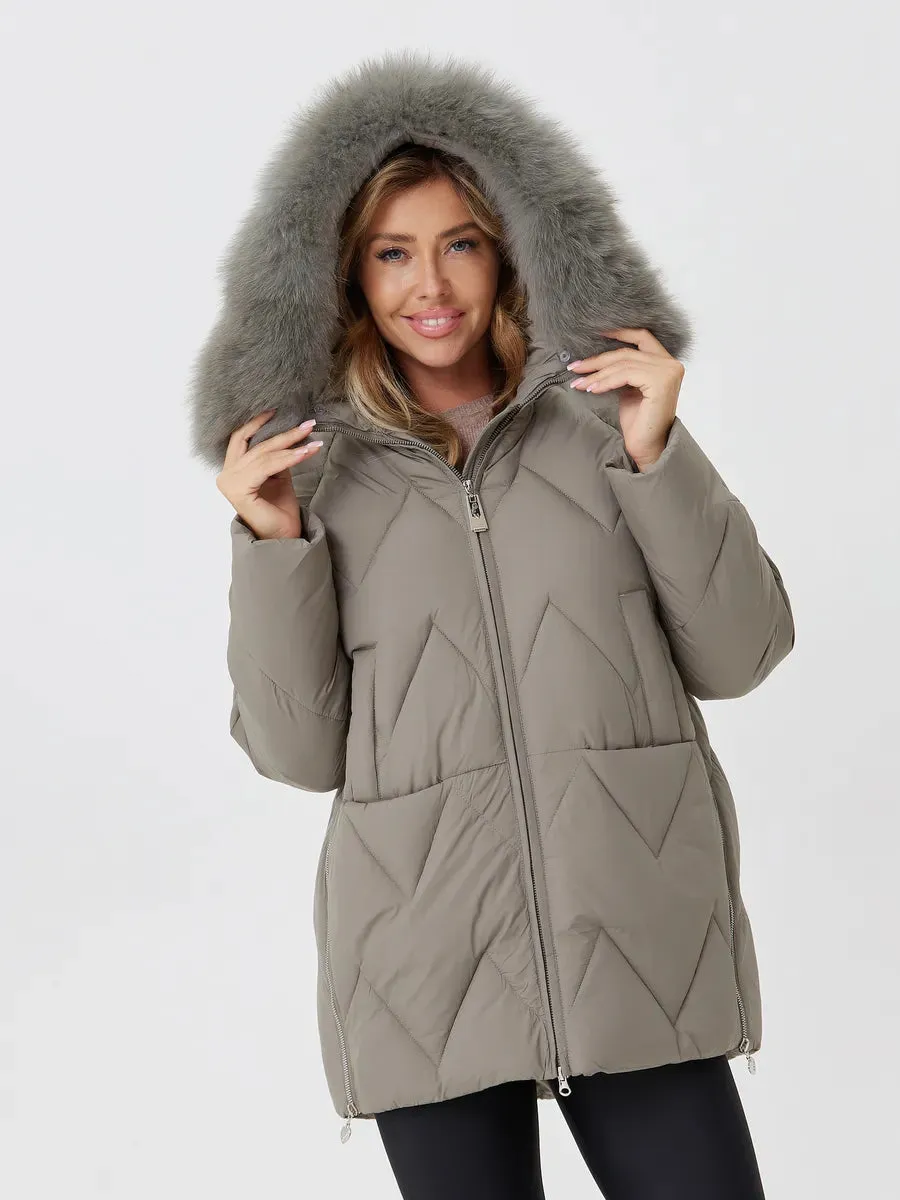 Genuine Polar Fox Thinsulate™ Insulated Coat