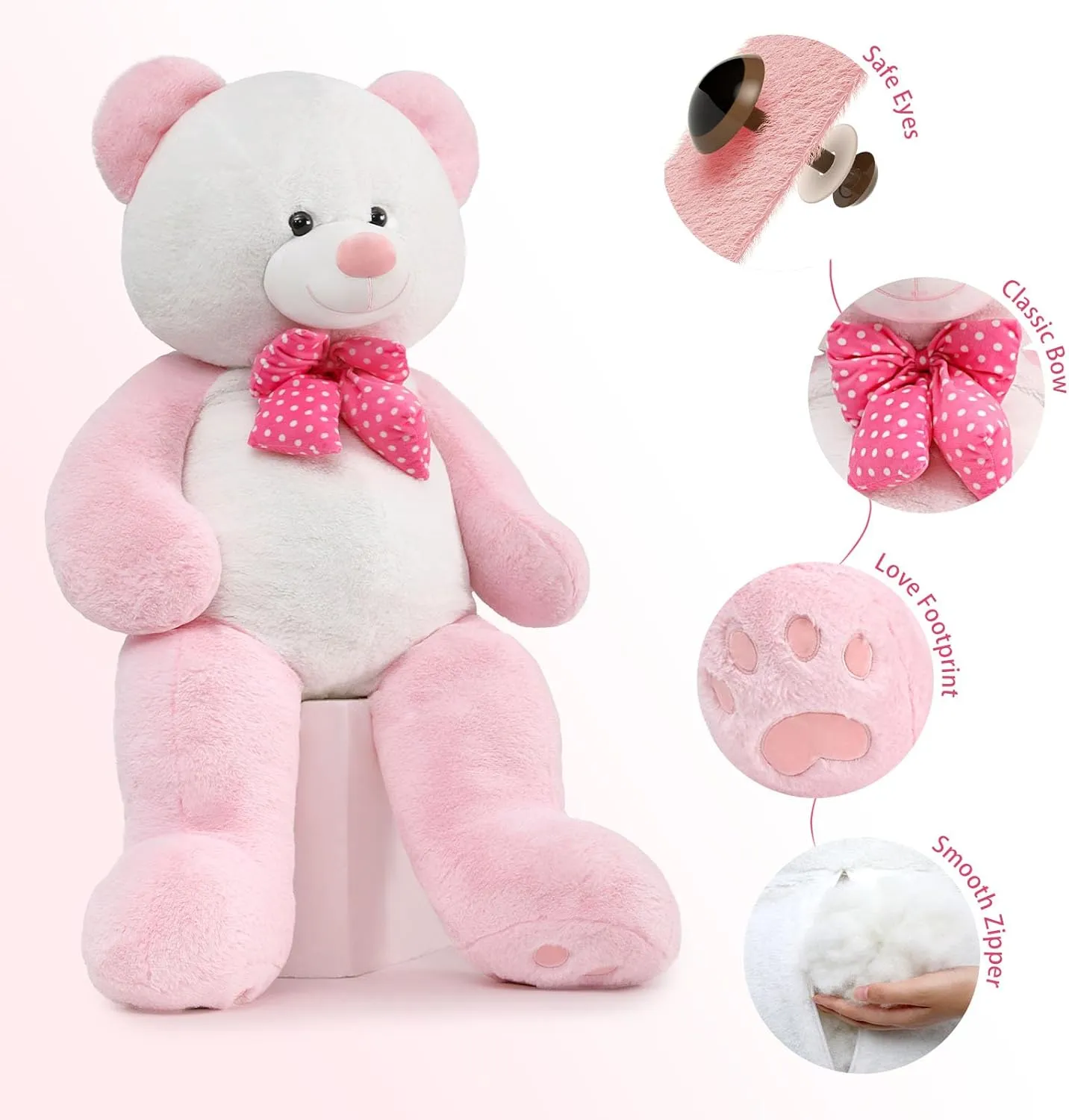 Giant Splicing Teddy Bear Plush Toy, 47 Inches