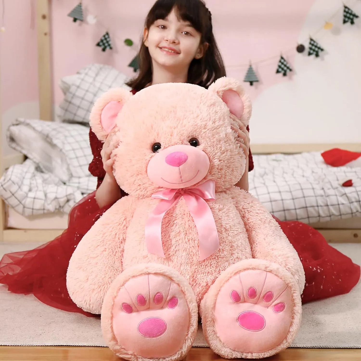 Giant Teddy Bear Plush Toy, Multicolor, 36 Inches