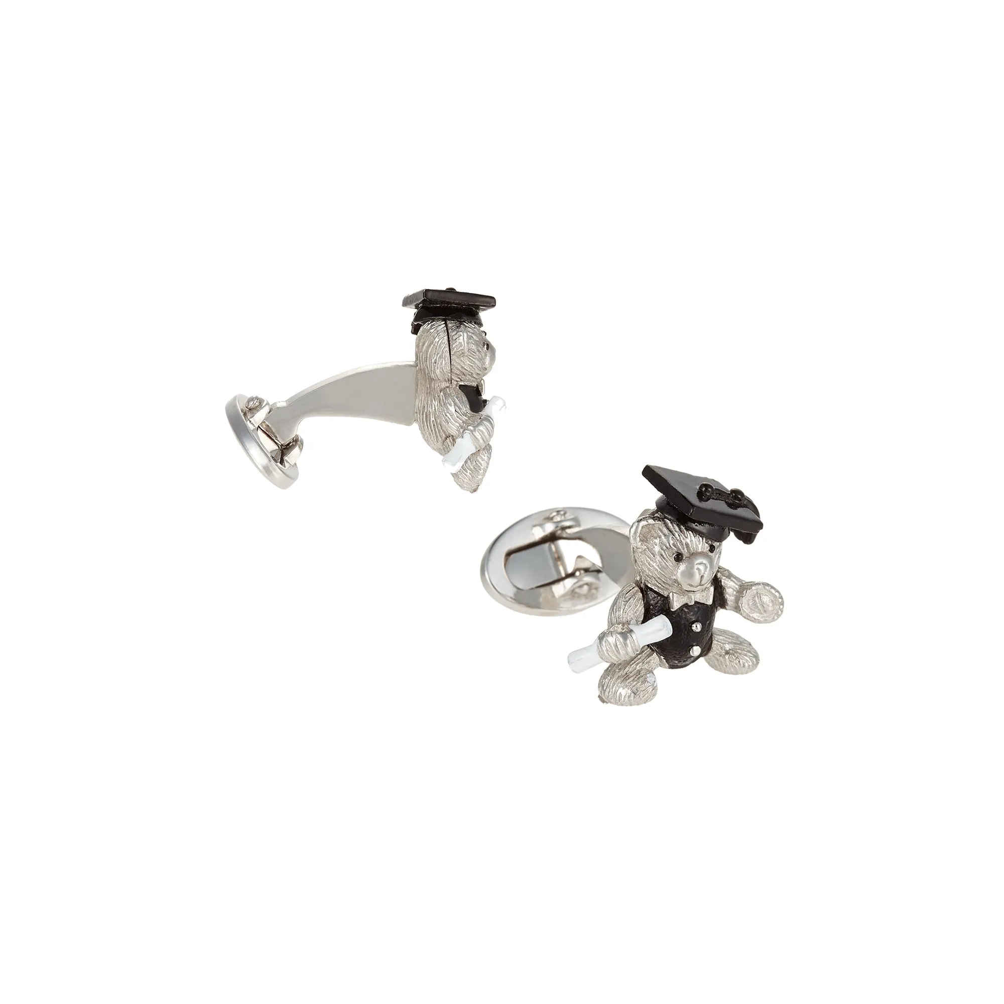 Graduation Gift Bear Sterling Silver Cufflinks I Jan Leslie