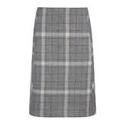 Grey Check A-Line Skirt