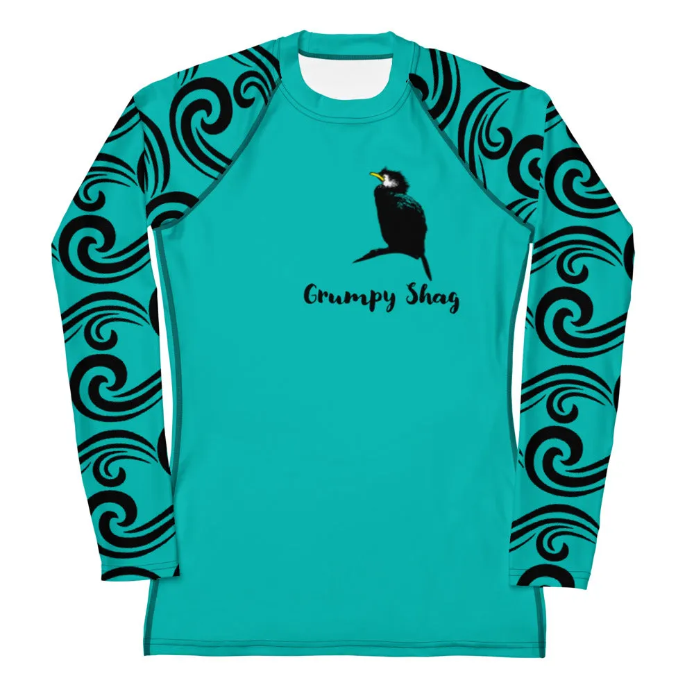 Grumpy shag Women's Rash Guard