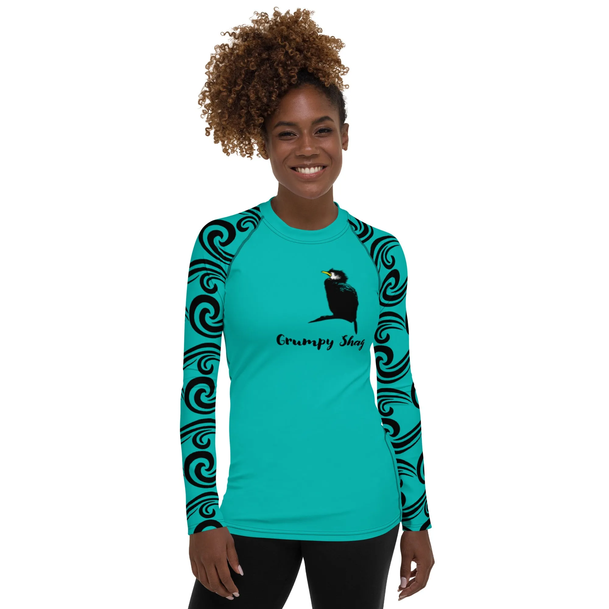 Grumpy shag Women's Rash Guard