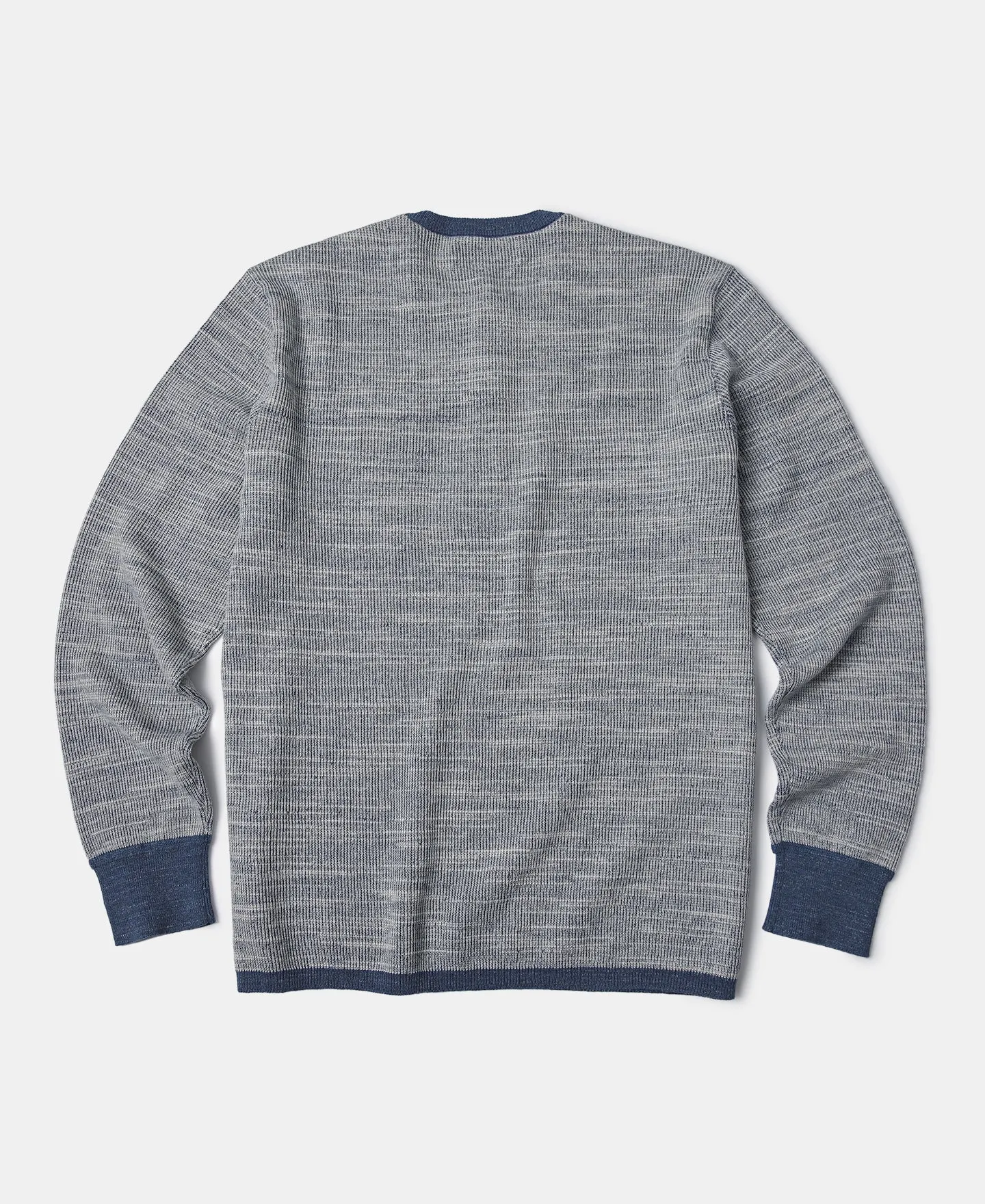 Indigo Heather Yarns Knitted Henley Shirt