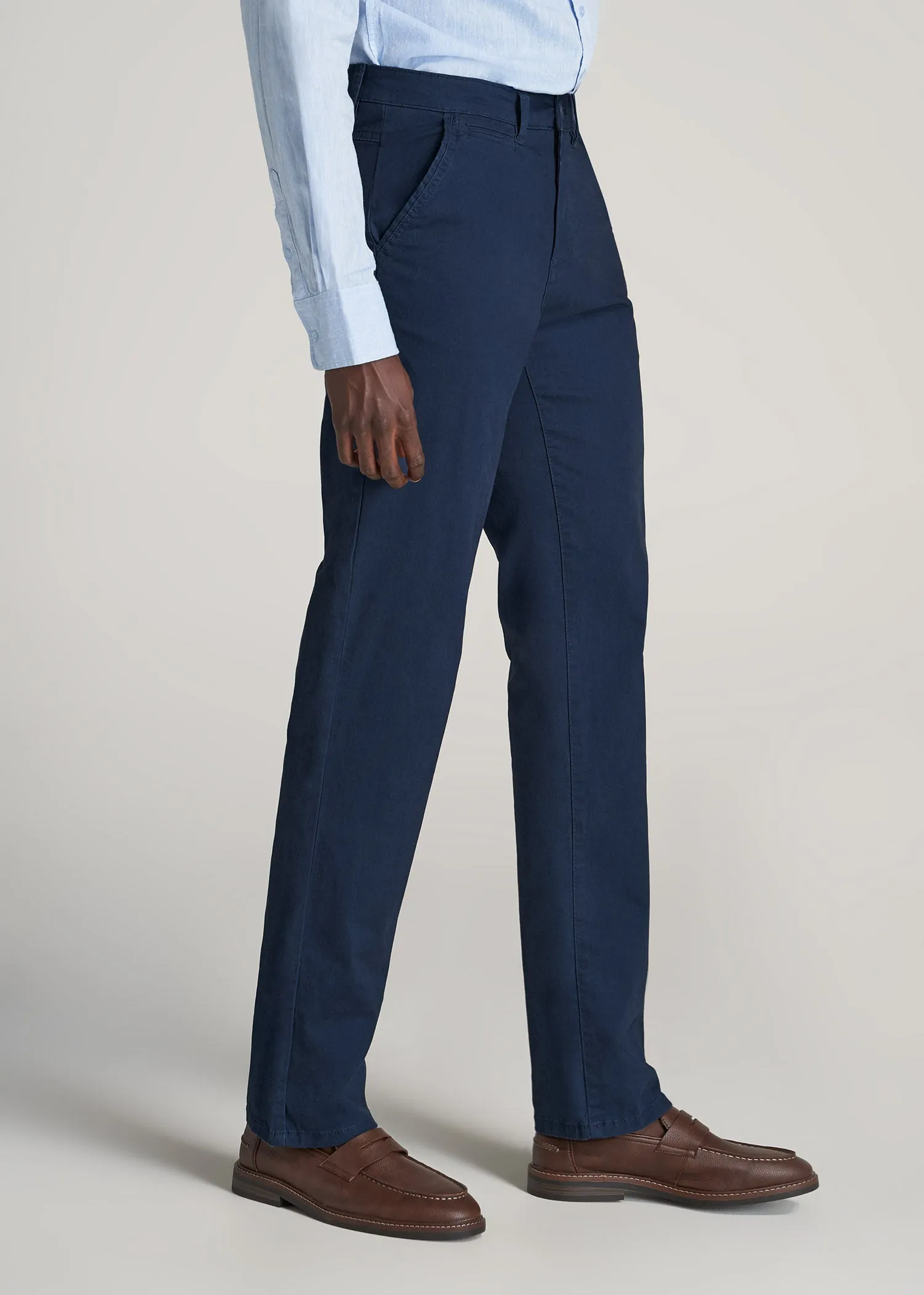 J1 STRAIGHT Leg Chinos in Marine Navy - Pants for Tall Men