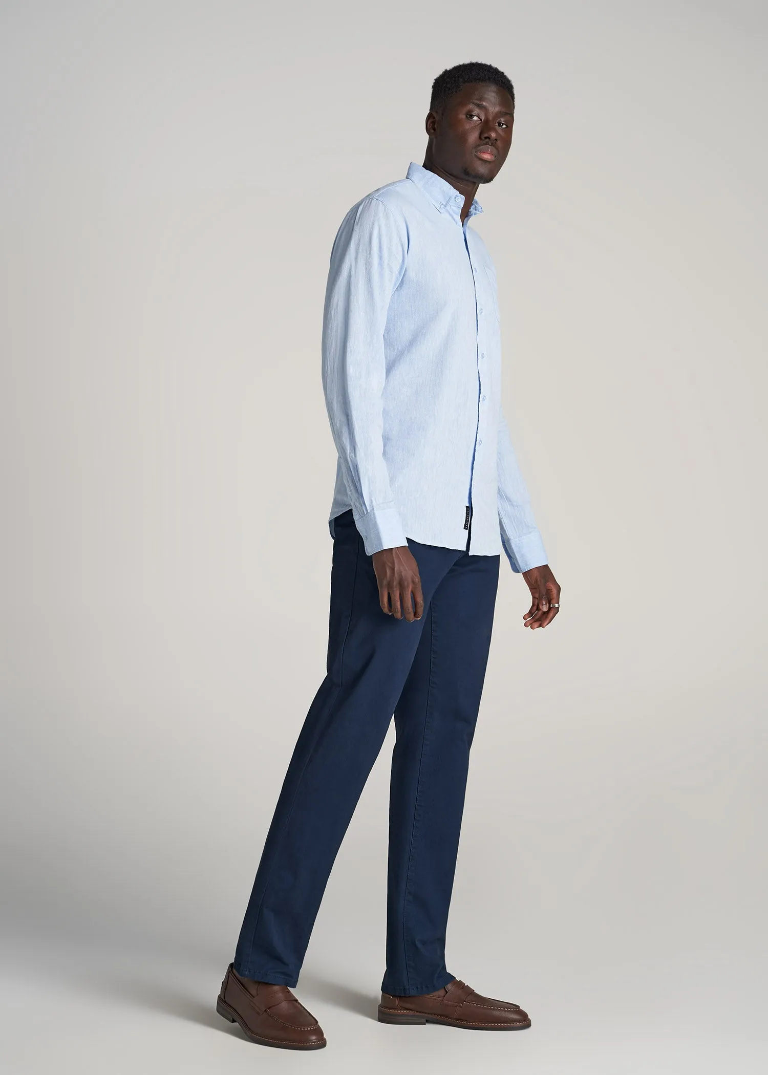 J1 STRAIGHT Leg Chinos in Marine Navy - Pants for Tall Men