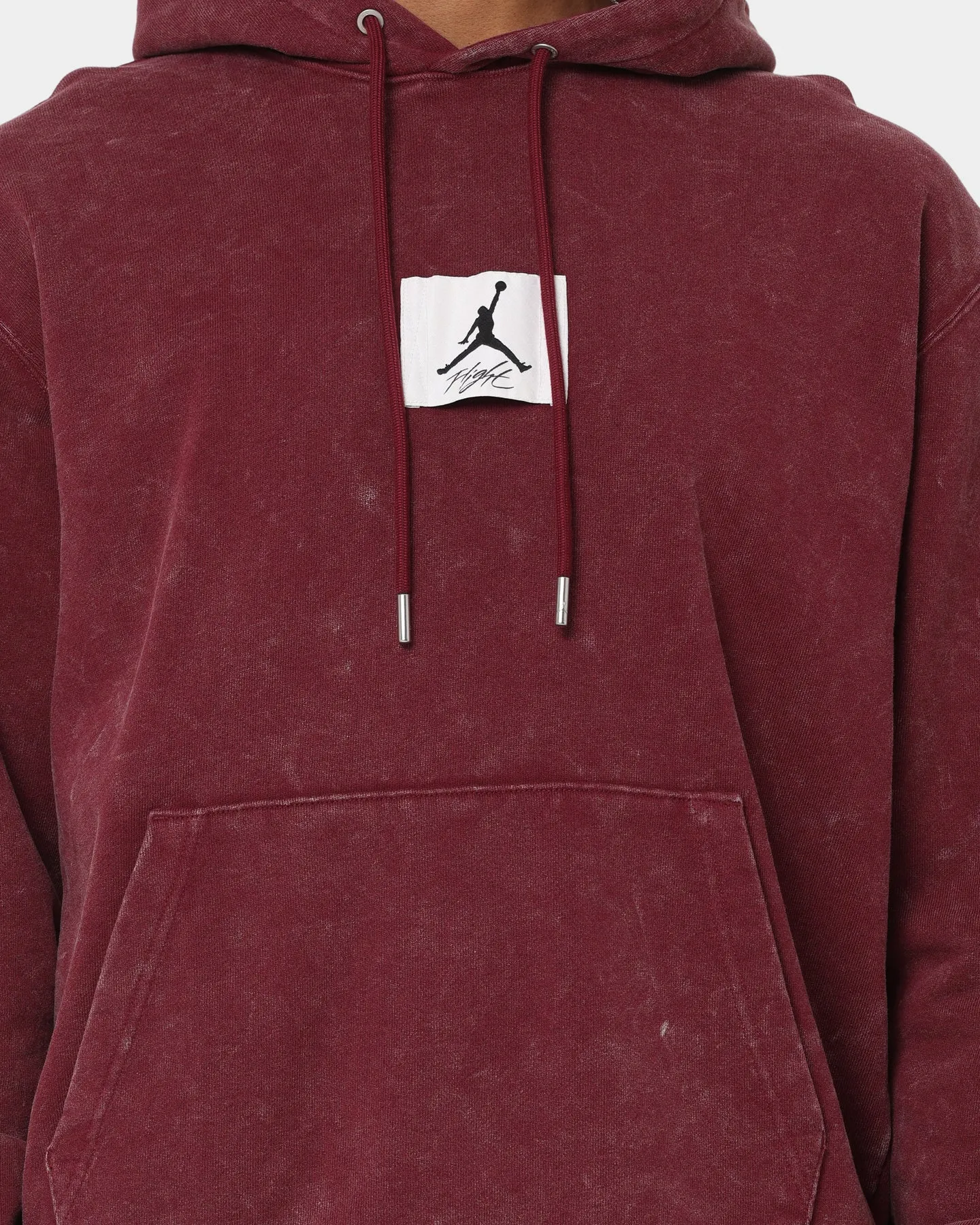 Jordan Essential Statement Washed Fleece Pullover Hoodie Cherrywood Red