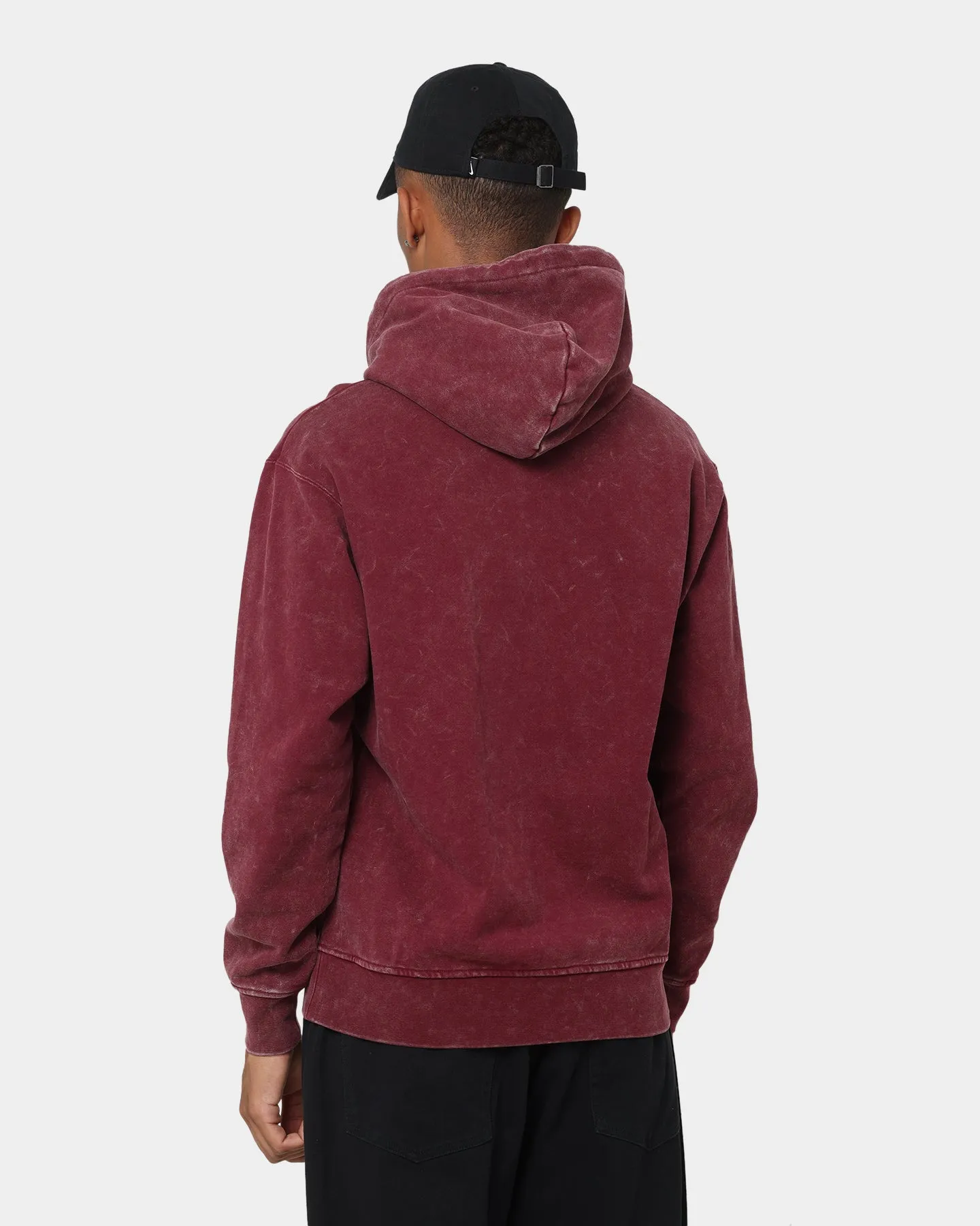 Jordan Essential Statement Washed Fleece Pullover Hoodie Cherrywood Red