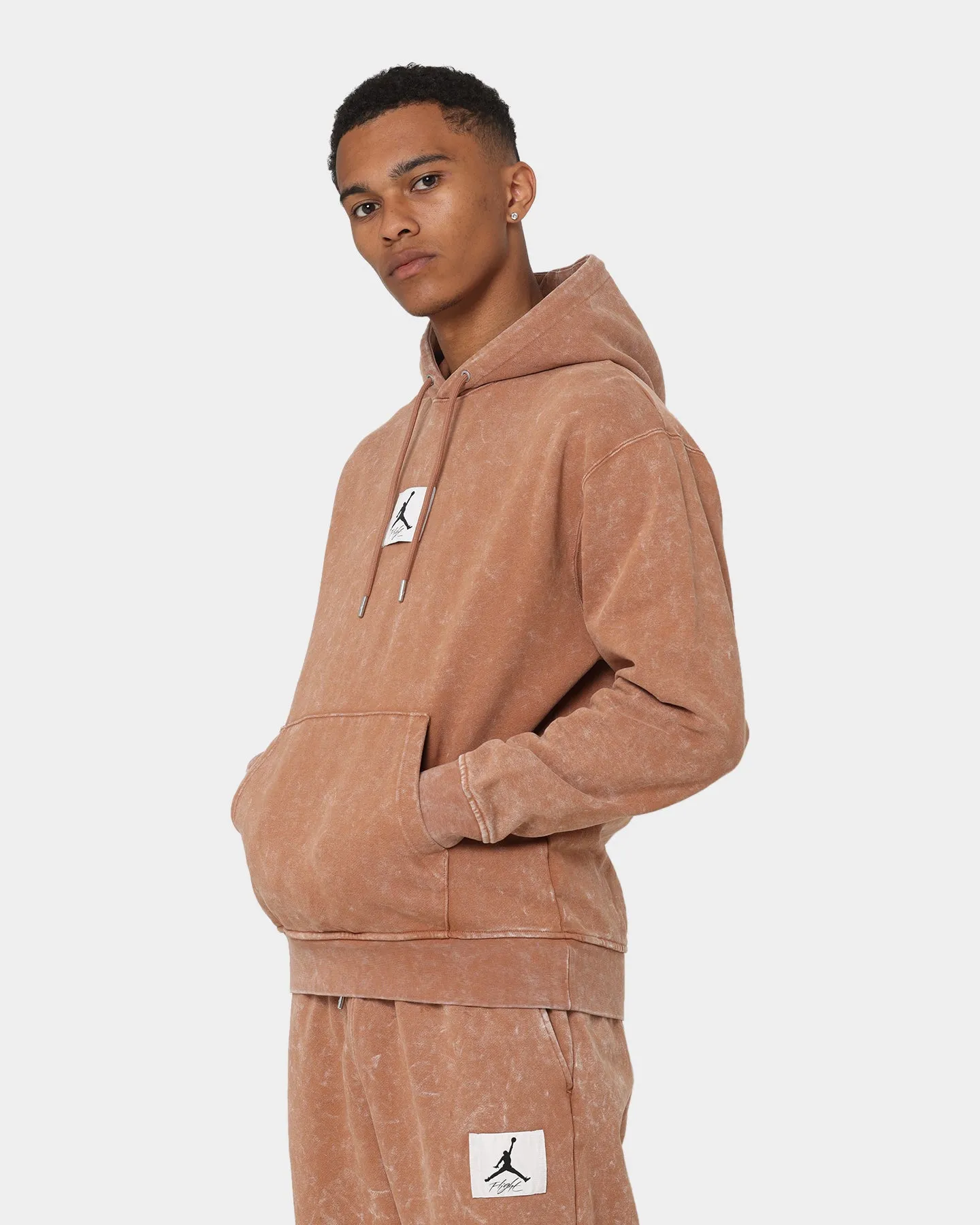 Jordan Essential Statement Washed Fleece Pullover Hoodie Mineral Clay