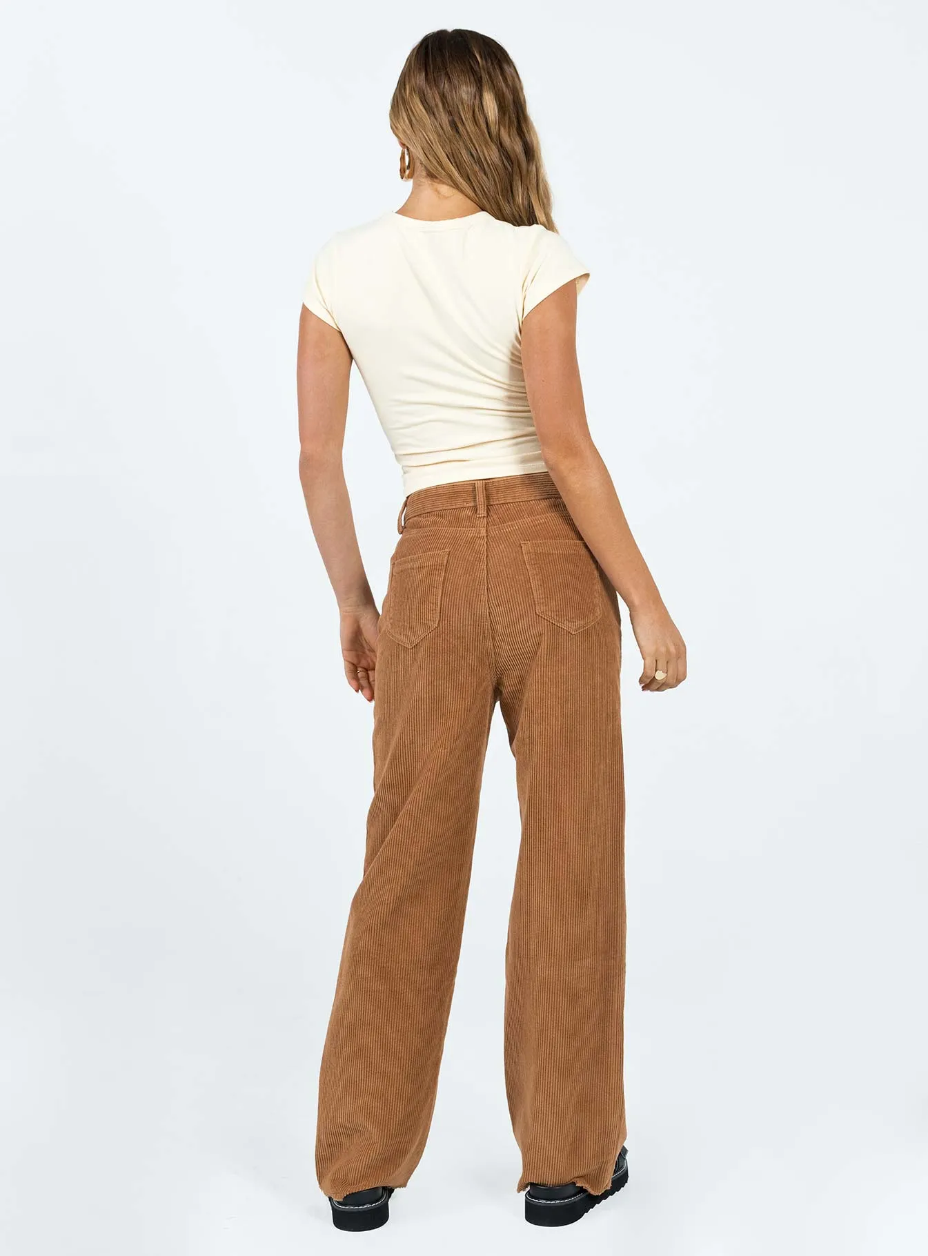 Kalinda Jeans Tan Cord