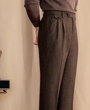 Khakhi Elegant Wool Gurkha Pants by Italian Vega® (Winter Edition)