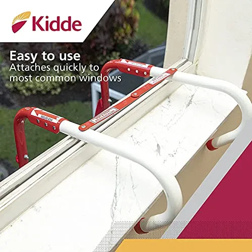 Kidde Fire Escape 3-Story Ladder, 25-Foot Anti-Slip Rungs, Rope Ladder