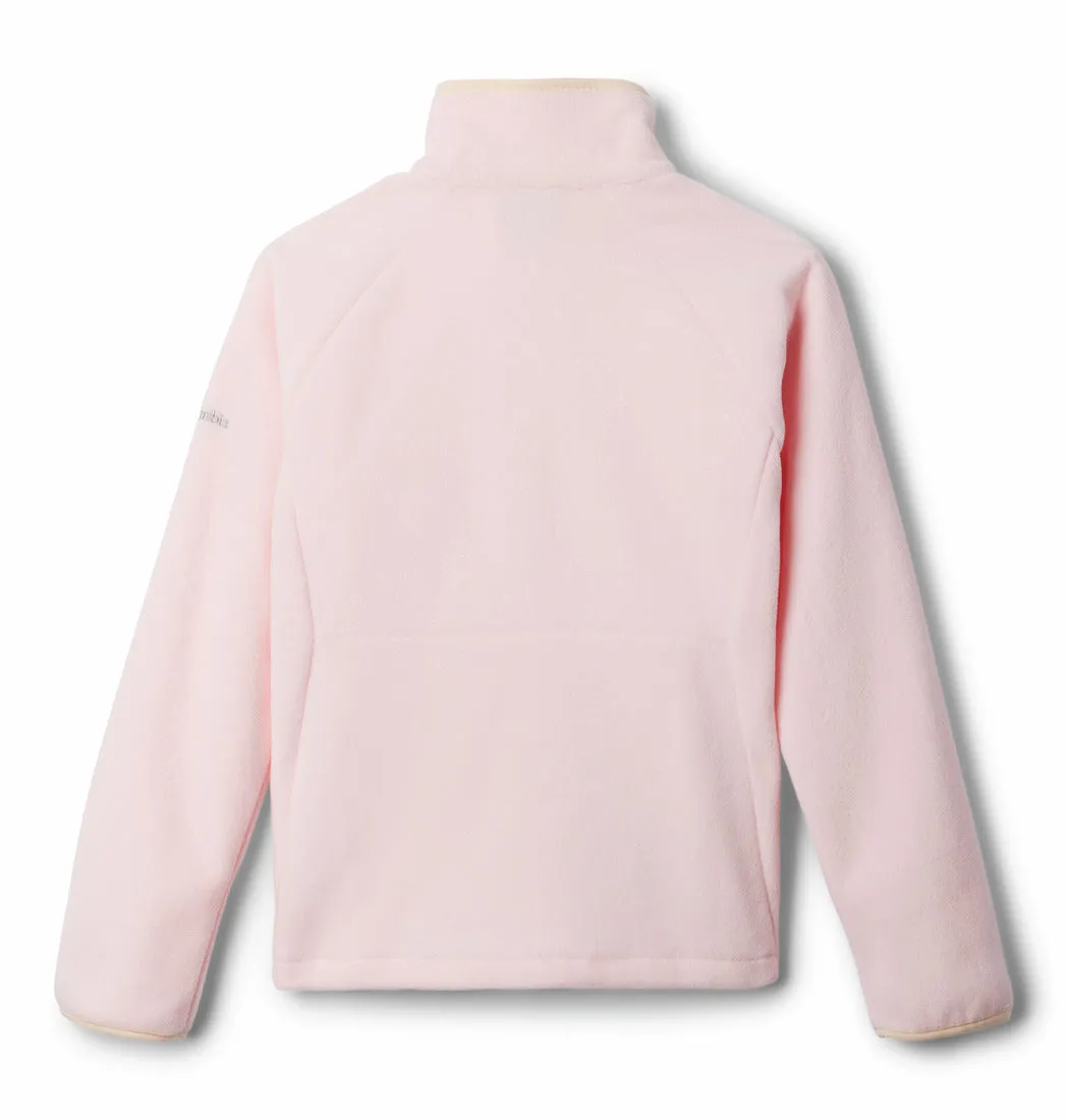 KID'S UNISEX FAST TREK IV FLEECE FULL ZIP - SATIN PINK, CHALK (AGES 4 -8)