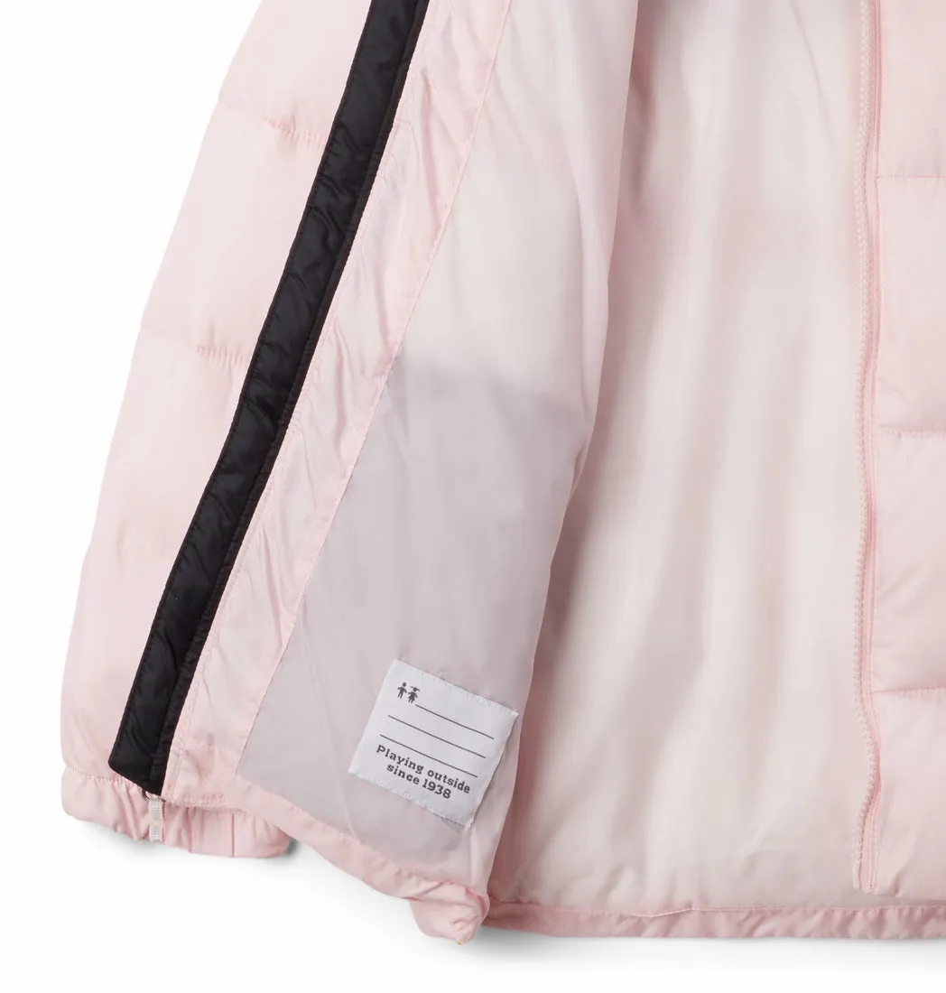 KID'S UNISEX PUFFECT HOODED JACKET - SATIN PINK, BLACK (AGES 4 - 8)