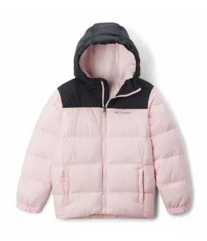 KID'S UNISEX PUFFECT HOODED JACKET - SATIN PINK, BLACK (AGES 4 - 8)