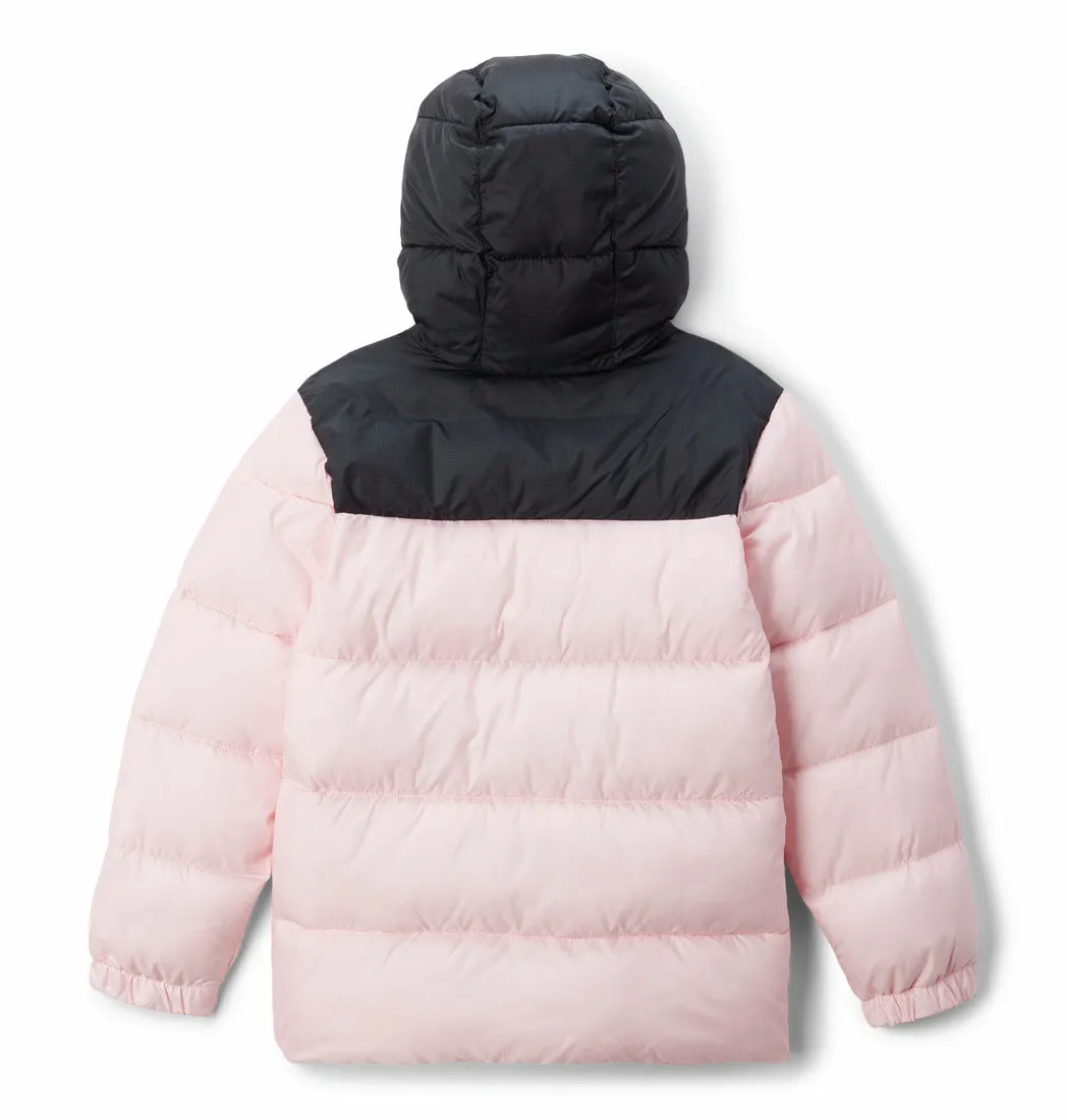 KID'S UNISEX PUFFECT HOODED JACKET - SATIN PINK, BLACK (AGES 4 - 8)