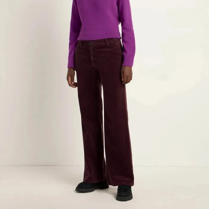 LAST ONE in 42 - Marlene Corduroy Trousers - Brown Bordeaux