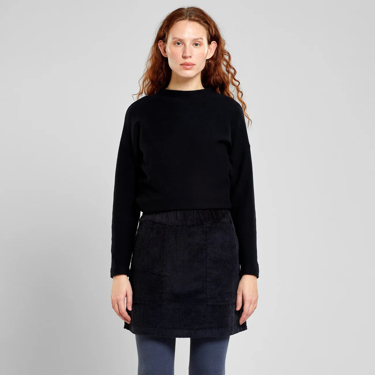 LAST ONE in XS - Dedicated Majorna Corduroy Skirt - Black