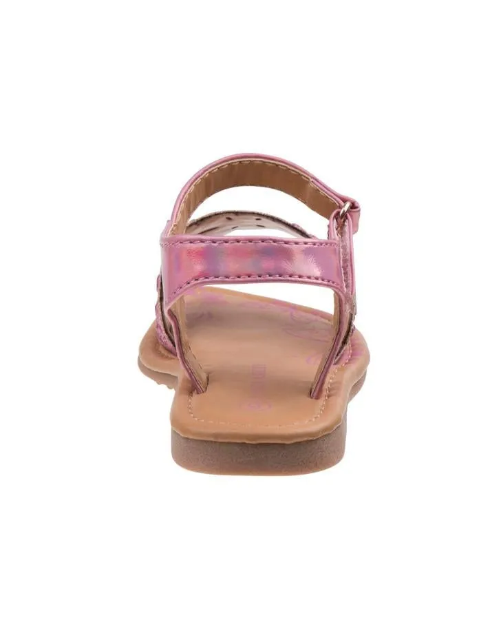 Laura Ashley Pink Embellished  Sandals for Toddler Girls