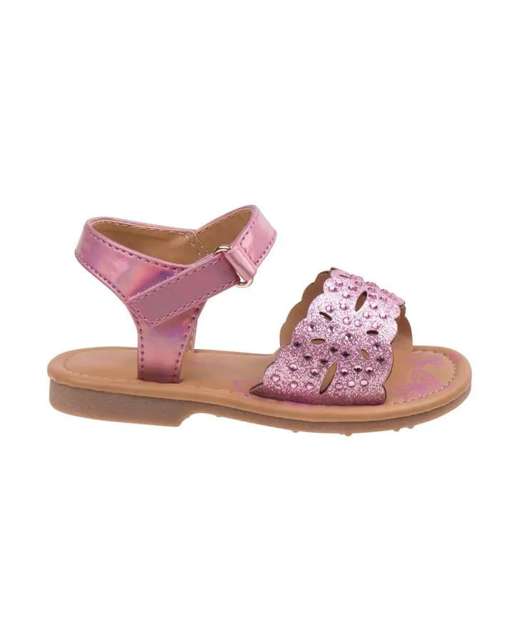 Laura Ashley Pink Embellished  Sandals for Toddler Girls