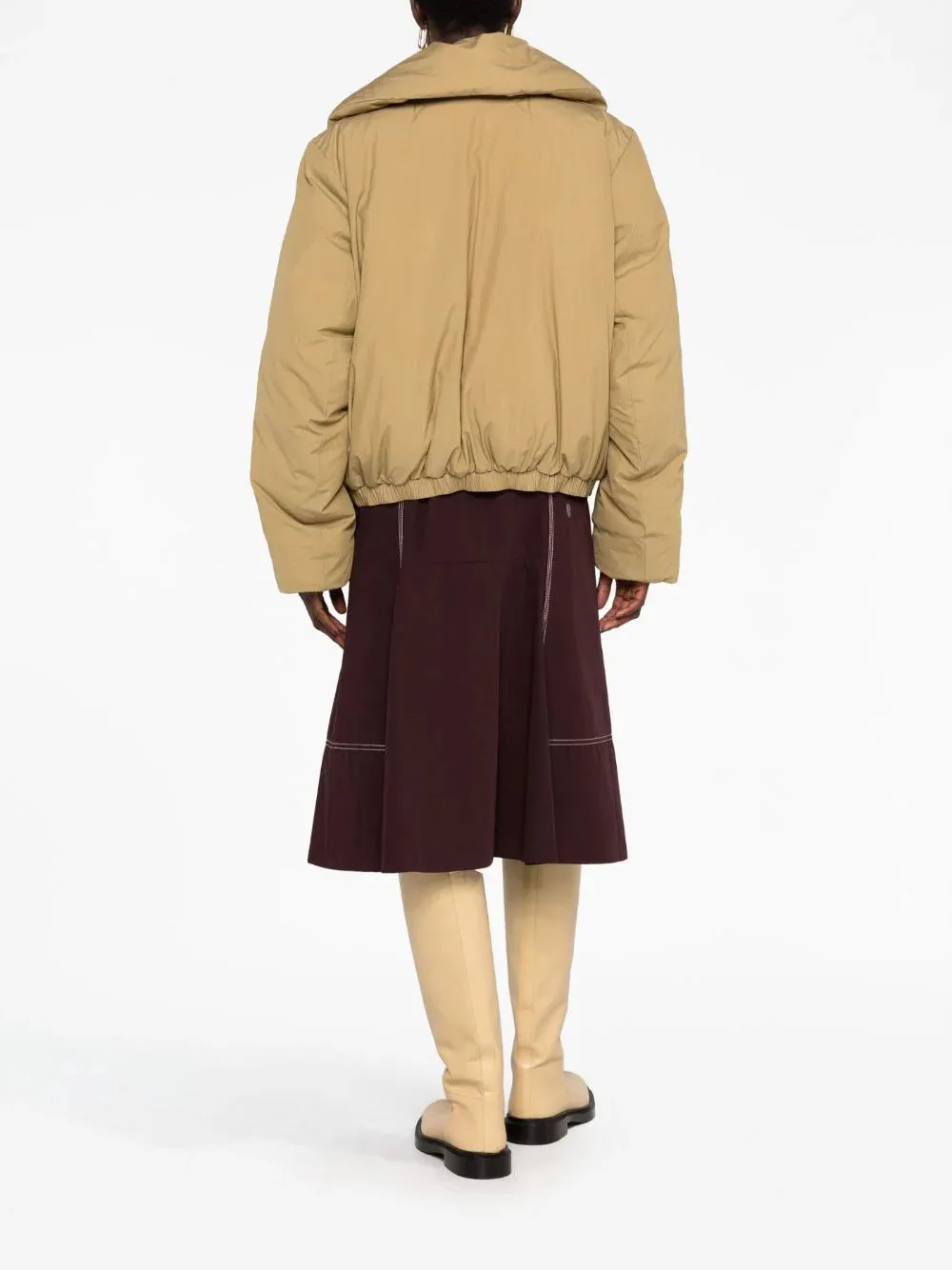 Lemaire wide-lapels puffer jacket