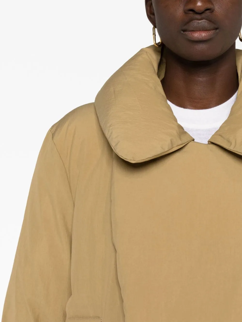 Lemaire wide-lapels puffer jacket