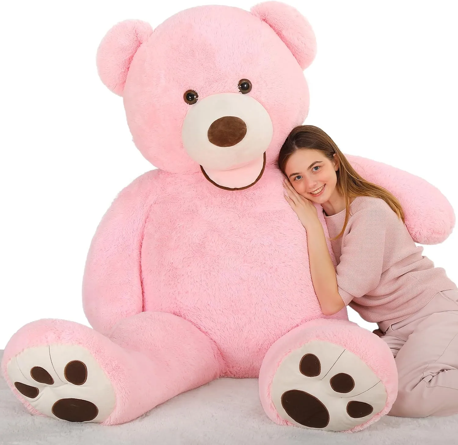 Life Size Teddy Bear Plush Toy, Multicolor, 6/8.5 FT