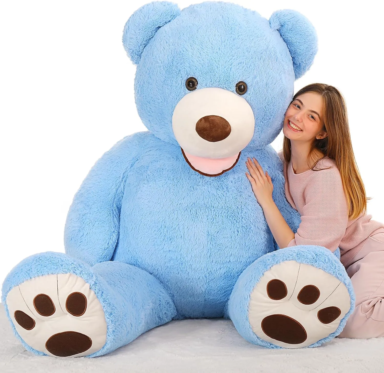 Life Size Teddy Bear Plush Toy, Multicolor, 6/8.5 FT