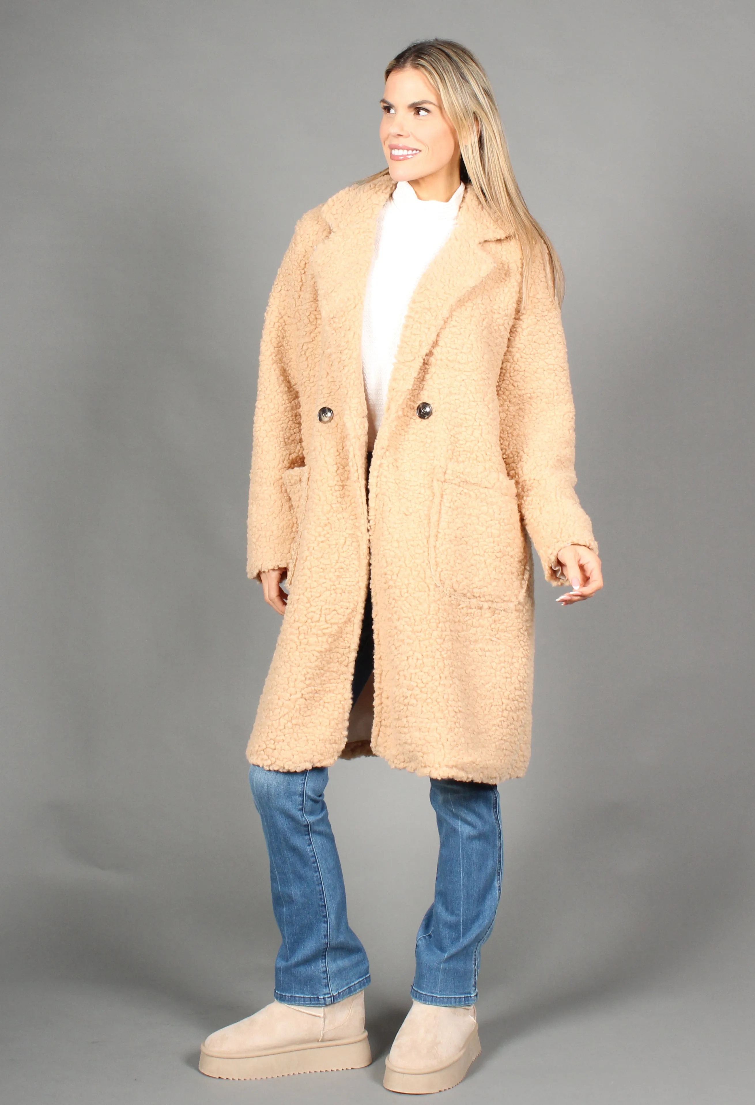 Longline Teddy Coat