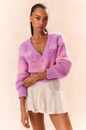 Love Shack Fancy - Barbarelle Pullover in Sugar Plum