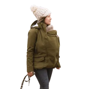 Mamalila Cosy Allrounder Softshell Maternity and Babywearing Jacket - Khaki