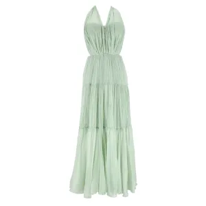 Maria Lucia Hohan Poppy Pleated Maxi Dress. Size 38FR