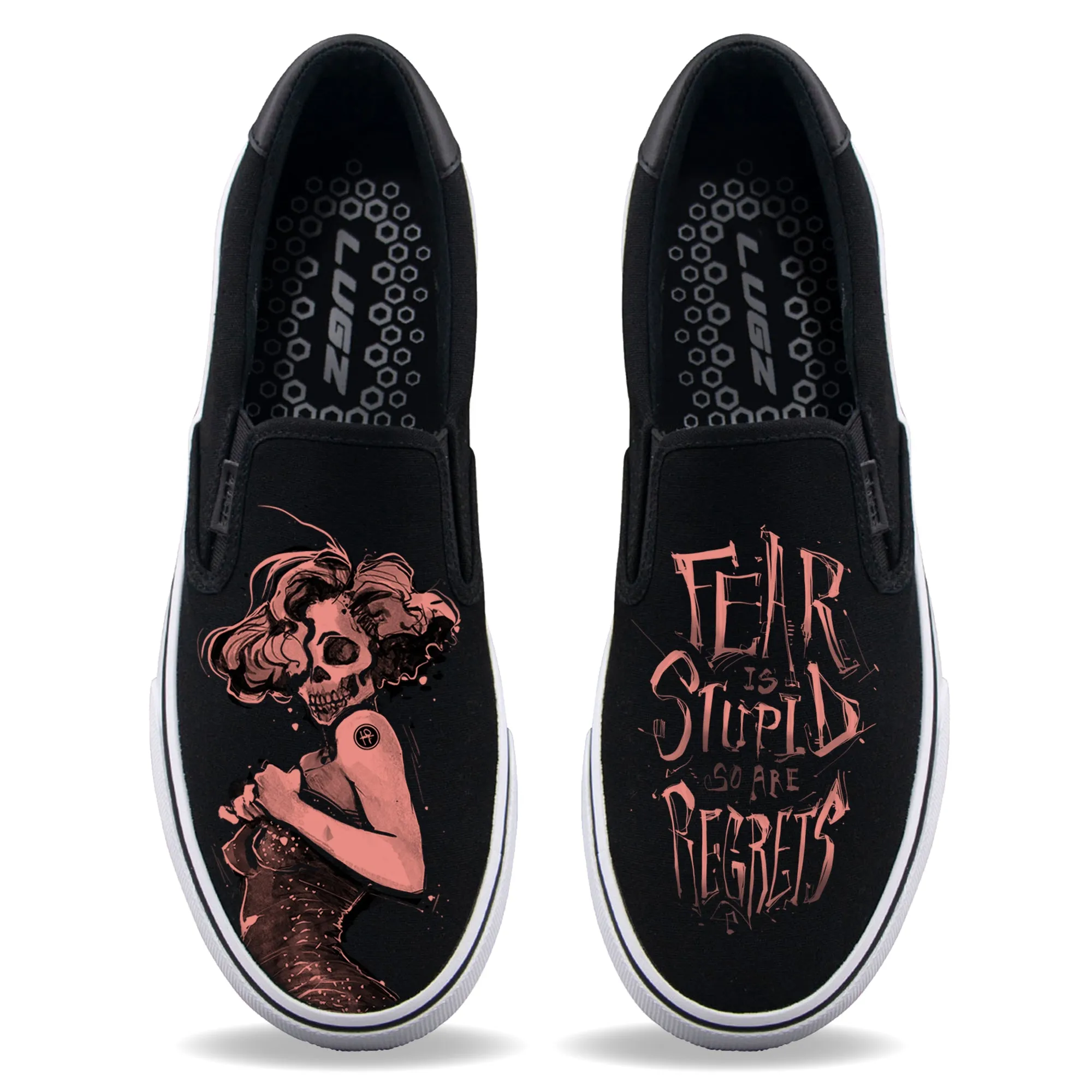 Marilyn Skull Unisex Slip-Ons