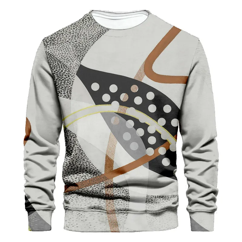 Men's Casual Crew Neck 3D Print Sweater - 10 Designs