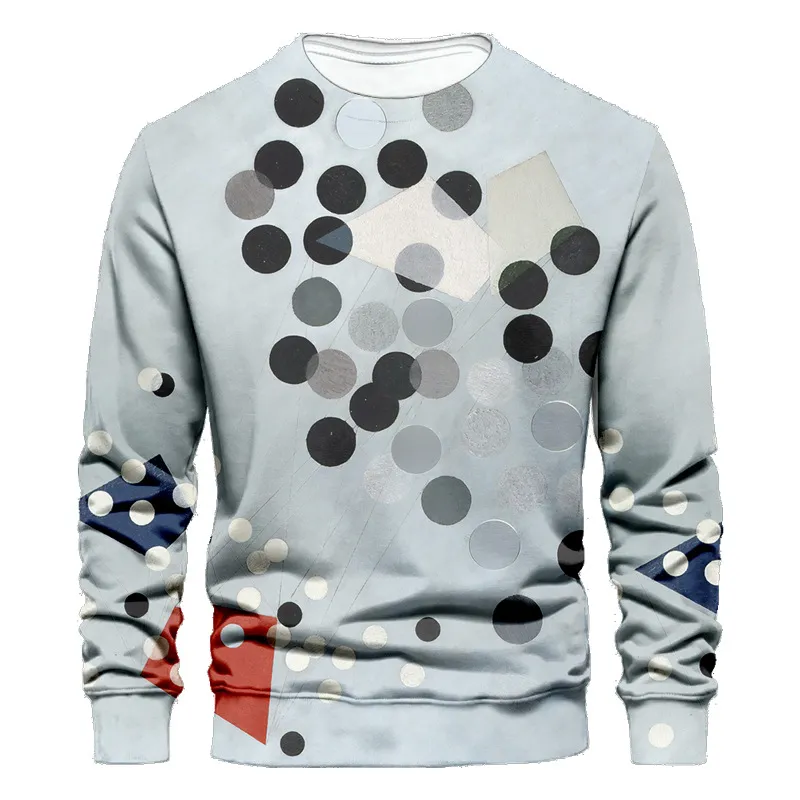 Men's Casual Crew Neck 3D Print Sweater - 10 Designs